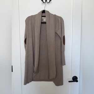 LOFT Women's Tan Open Front Sweater size small like new